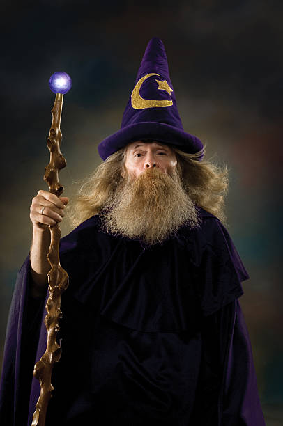 Wizard Portrait  merlin the wizard stock pictures, royalty-free photos & images
