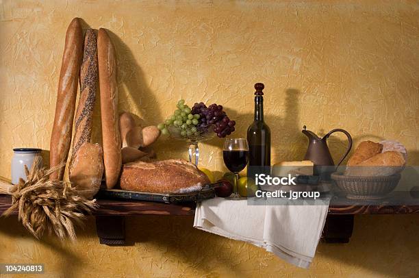 Toskańskiej Martwa Natura - zdjęcia stockowe i więcej obrazów Chleb wiejski - Chleb wiejski, Toskania - Włochy, Wino