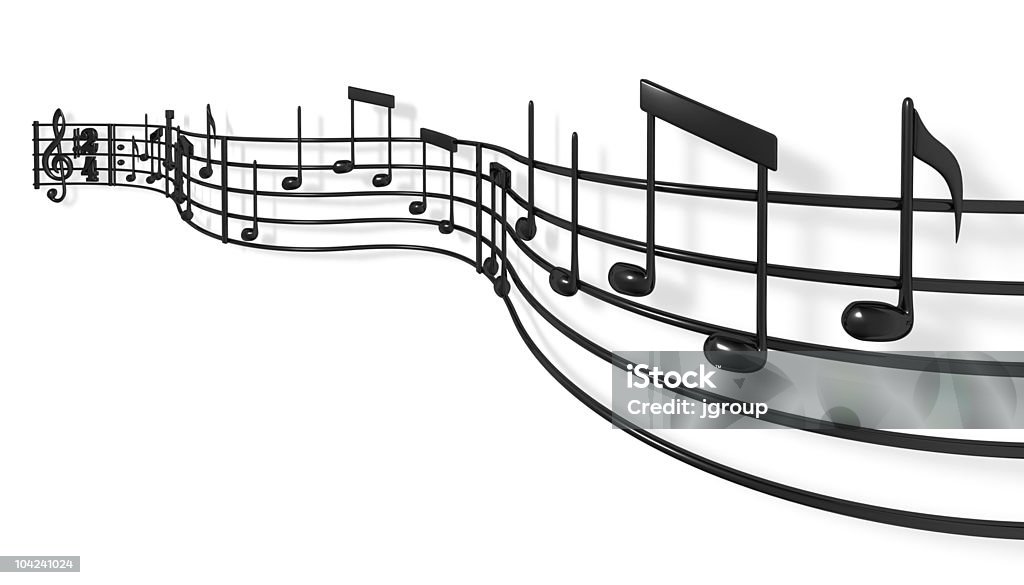 Note musicali - Foto stock royalty-free di Acrobazia