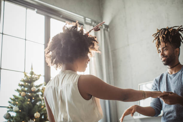 istock Couple dancing on Christmas 1042410774