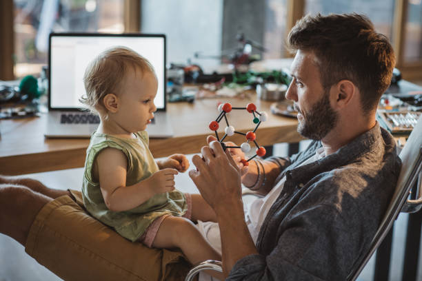 istock Daughter enjoy to help father at home 1042411634