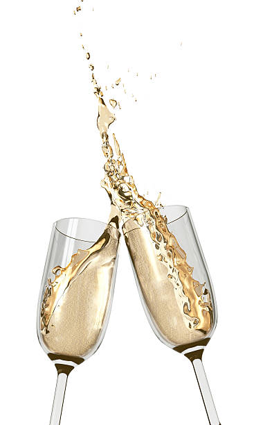 istock Toasting champagne glass flutes 104241356