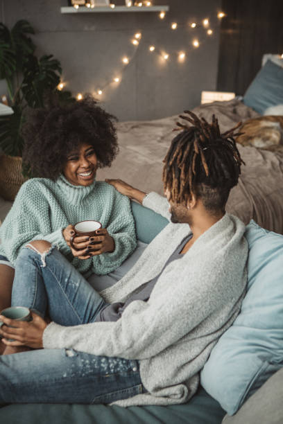istock Romantic couple have cozy weekend 1042415154