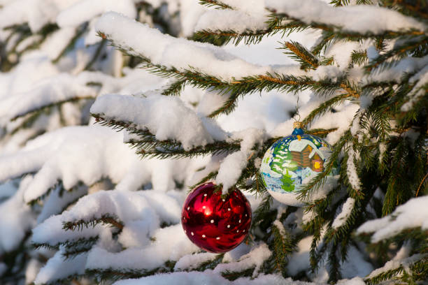 istock Christmas tree. New year. Snow. Winter. 1042419868