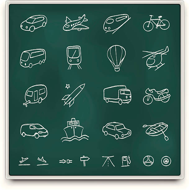 доска транспорт иконки - bicycle pick up truck icon set computer icon stock illustrations