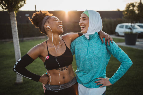 istock Friends working out together 1042425034