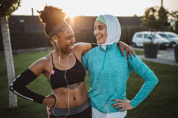 istock Friends working out together 1042425096
