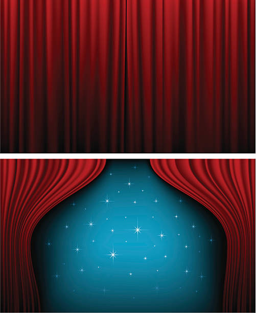 ilustrações, clipart, desenhos animados e ícones de cortinas - private cinema