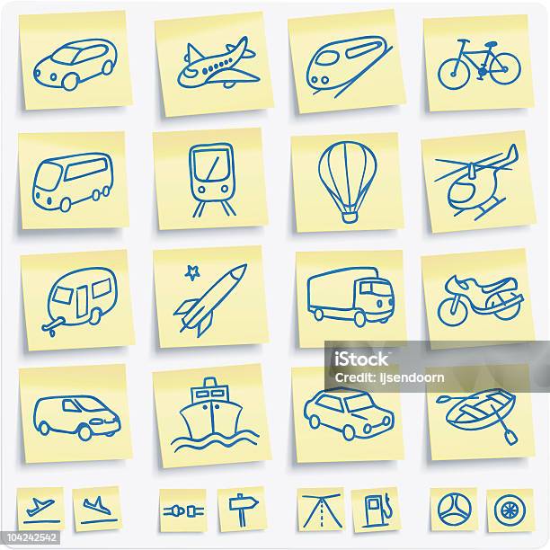 Бумага Для Заметок О Перевозке — стоковая векторная графика и другие изображения на тему Бессмысленный рисунок - Бессмысленный рисунок, Автомобиль, Рисунок - произведение искусства