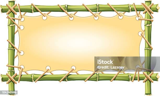 Bamboo Frame Stock Illustration - Download Image Now - Luau, Invitation, Border - Frame