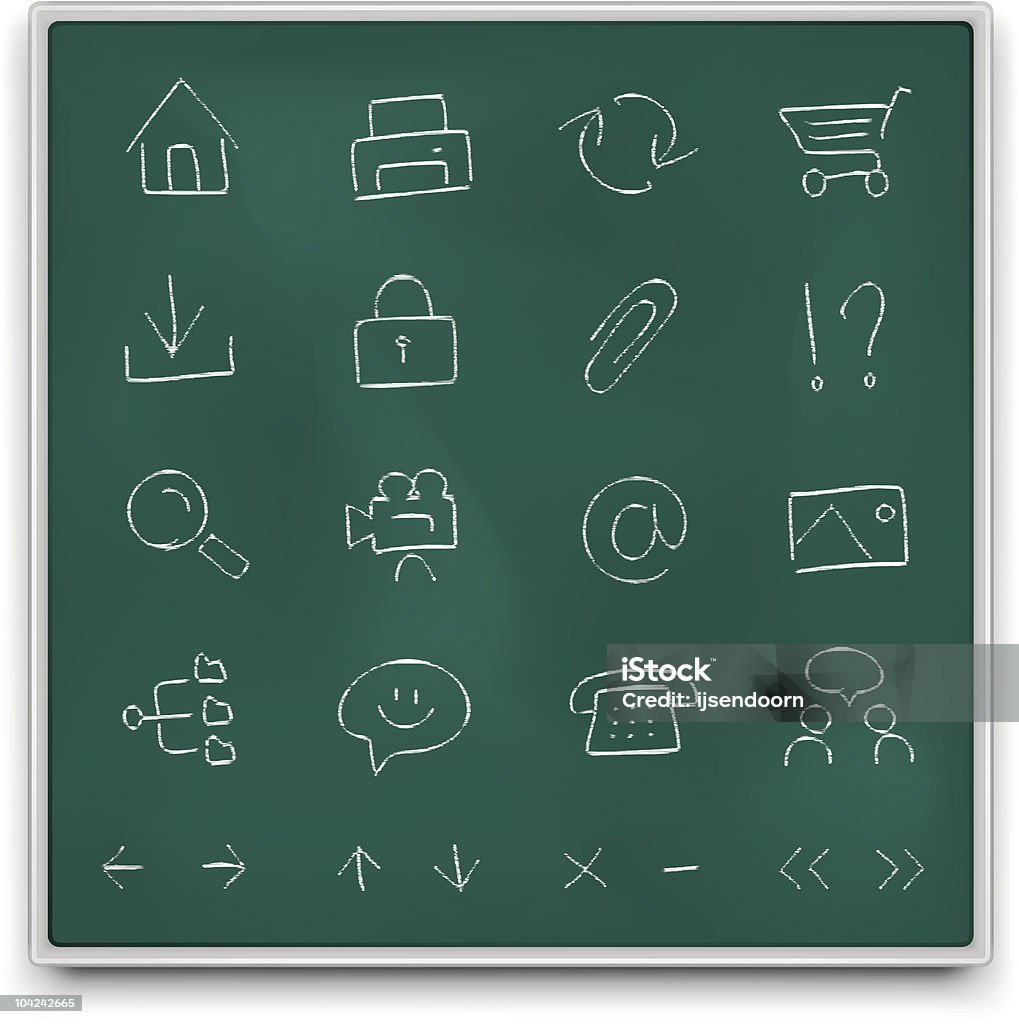 Chalkboard note - arte vettoriale royalty-free di Accesso al sistema