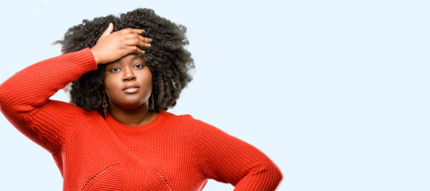 istock terrified and nervous expressing anxiety and panic gesture, overwhelmed 1042433326