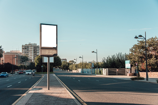 A blank billboard with termometer in Spain
