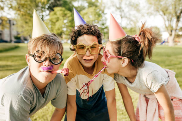 istock Kids having fun on birthday party 1042447362