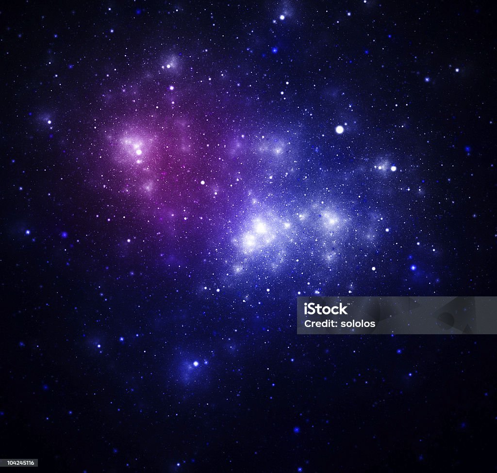 Blue space nebula Blue space nebula as abstract background Galaxy Stock Photo