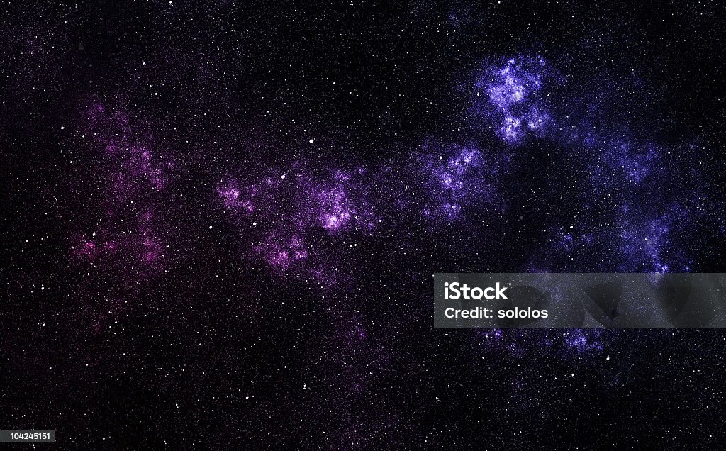 Blue abstract star nebula Space stars and nebula as blue purple abstract background Outer Space Stock Photo