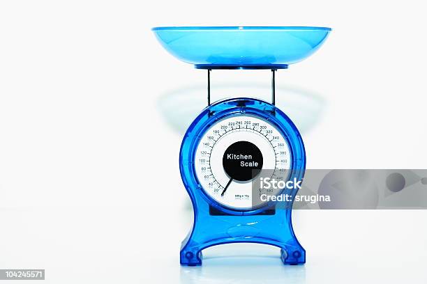 Bright Blue Kitchen Scales Stock Photo - Download Image Now - Accuracy, Analyzing, Balance