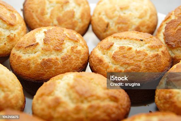 Freshly Baked Batch Of Muffins Stock Photo - Download Image Now - Baked, Color Image, Extreme Close-Up