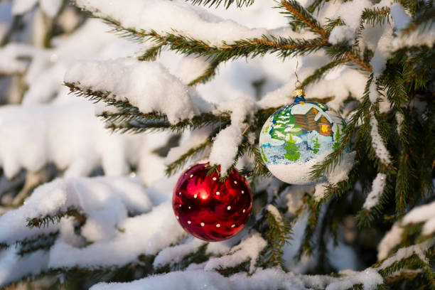 istock Christmas tree. New year. Snow. Winter. 1042457880
