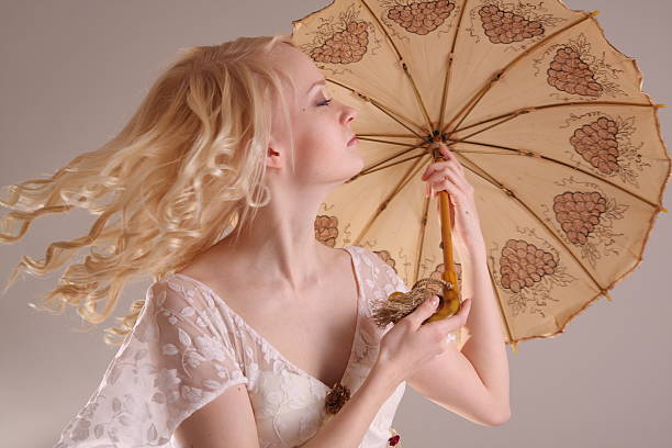 istock Beautiful model wearing a wedding dress, studio 104246432