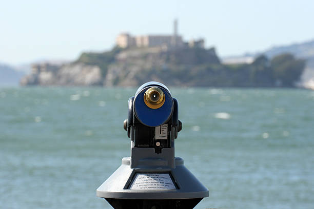 istock Telescope pointed on Alcatraz Island 104247486