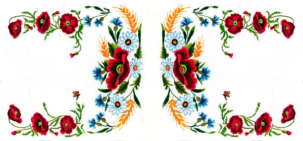 istock Ukrainian folk embroidery, handmade 1042493096
