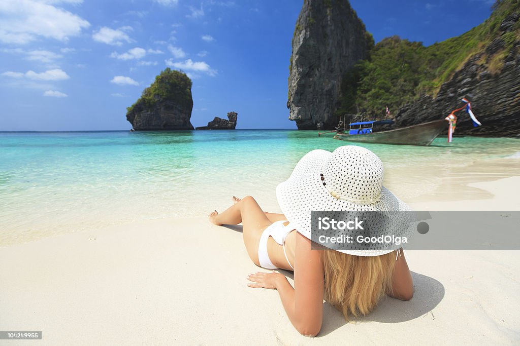 Woman on the beach  Beach Stock Photo