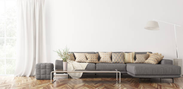 istock Interior of living room with sofa 3d rendering 1042505230