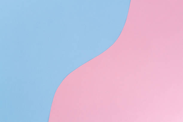 istock Abstract geometric bright double pastel color paper background. 1042513986