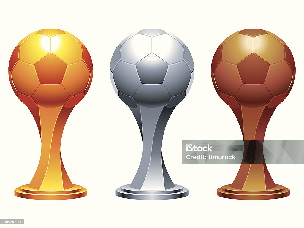 Soccer trophy cups.  Trophy - Award stock vector