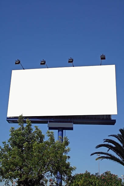 Blank Billboard stock photo