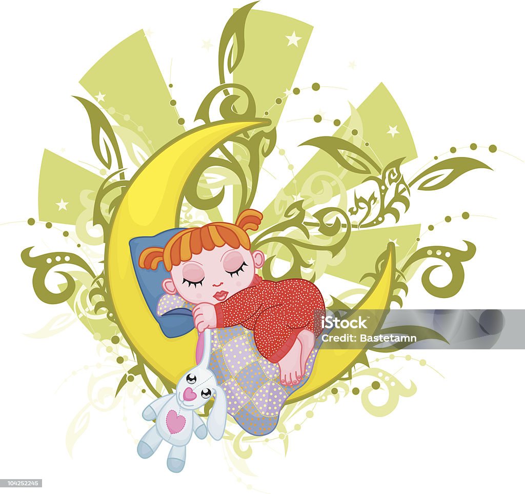 Dreaming の少女 - おもちゃのロイヤリティフリーベクトルアート