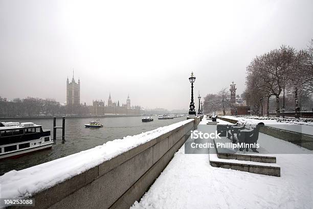 Лондон Снежный Пейзаж — стоковые фотографии и другие картинки Вестминстер - Лондон - Вестминстер - Лондон, Снег, Англия