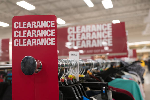 istock Clearance sale sign in store 1042535186