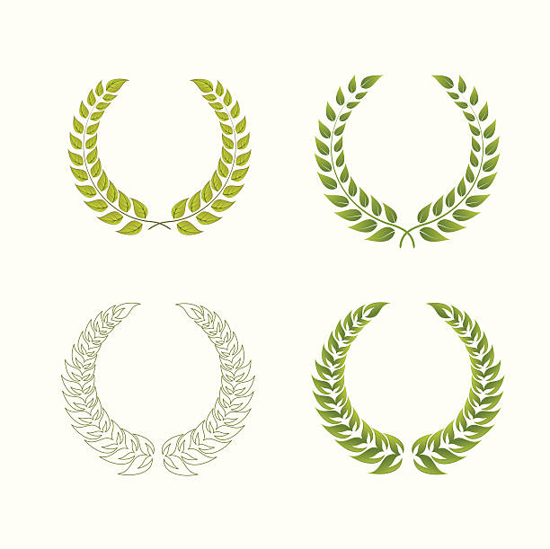 laurel wreaths vector art illustration