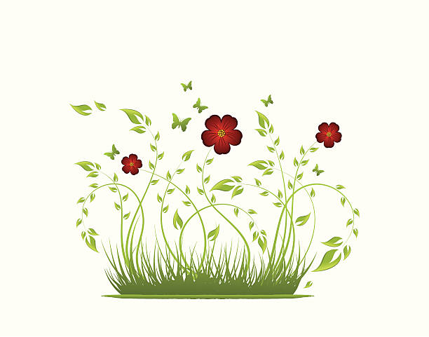 Spring floral background with place for your text vector art illustration