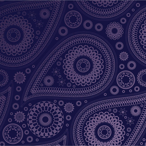 paisley seamless vector art illustration