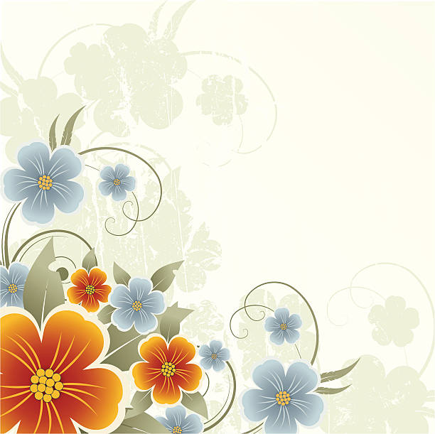 Abstract floral background with place for your text vector art illustration