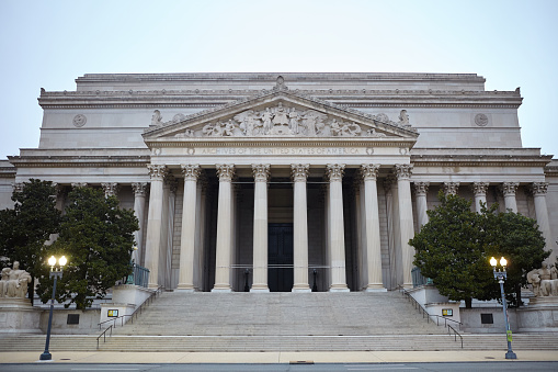 Washington DC, USA, September 14th 2018: National Archives of United States of America