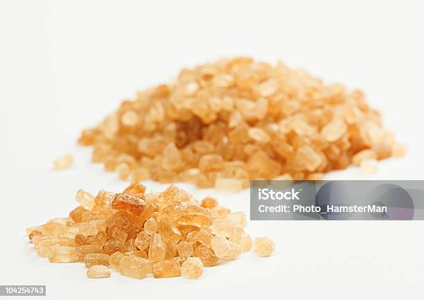 Cane Sugar Hill Isolated On White Stock Photo - Download Image Now - Beige, Brown, Brown Sugar