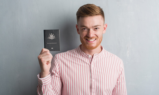 Senior man holding Brazilian passport
