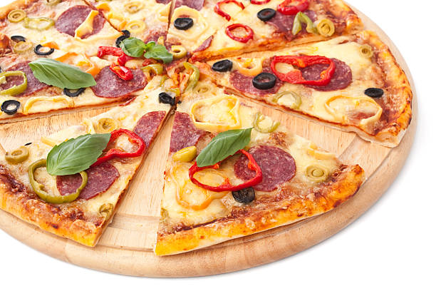 istock salami and vegetable pizza 104255252