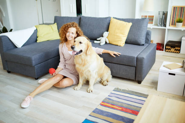 istock Woman and pet 1042553146