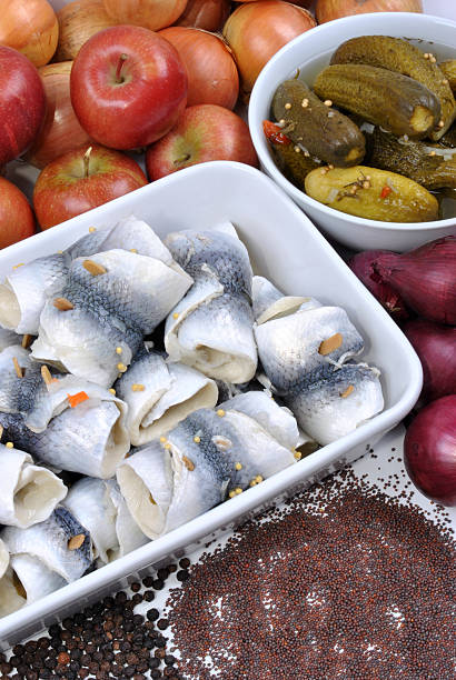 일부 신선한 유기농 rollmops 만들진 인명별 보울 - 5901 뉴스 사진 이미지