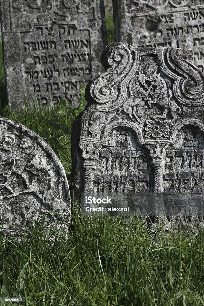 Antigo cemitério judeu - Foto de stock de Bloco royalty-free