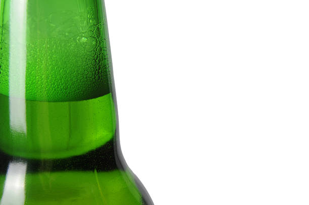 istock Beer bottle closeup isolated on white 104256285