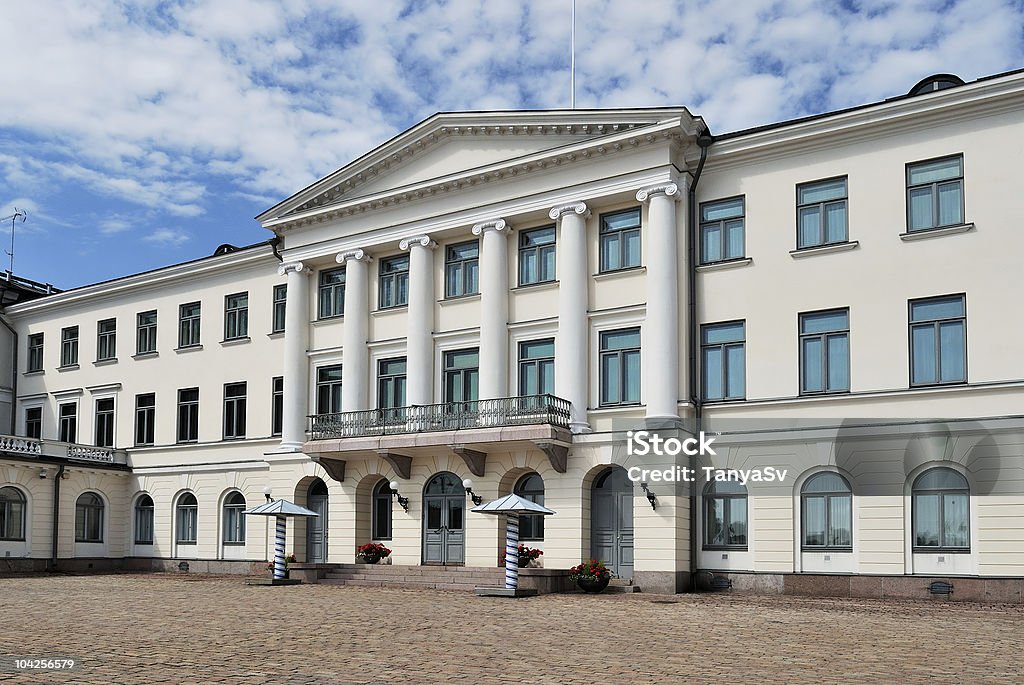 Helsinki. Präsidentenpalast - Lizenzfrei Architektonische Säule Stock-Foto