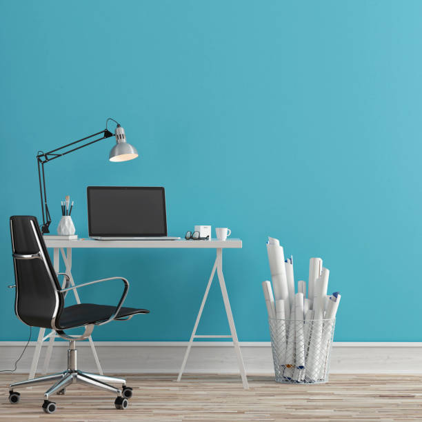 istock Workdesk with decoration and copy space 1042569118