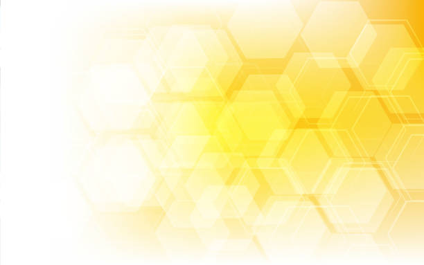 illustrazioni stock, clip art, cartoni animati e icone di tendenza di illustrazione vettoriale del modello a miele - hexagon backgrounds technology pattern
