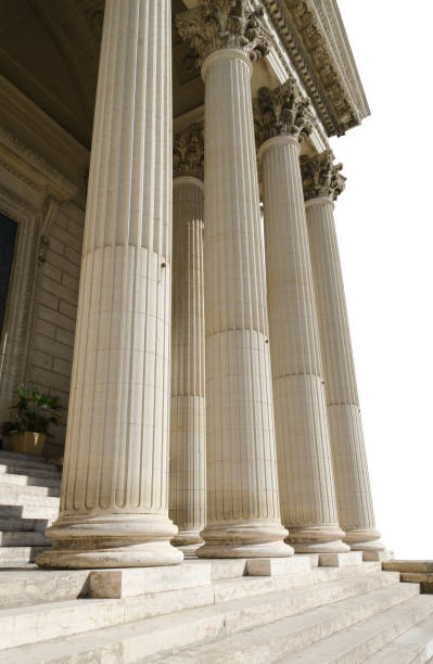 columns of courthouse stock photo